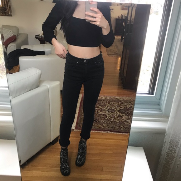 high-waisted skinny black jeans - Picture 2 of 3